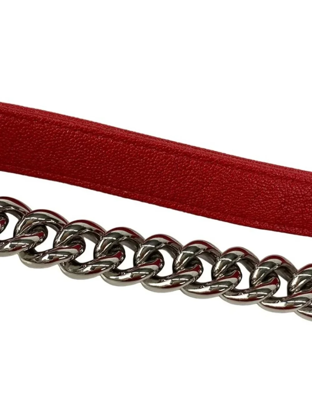 CHANEL Boy Chanel - Red Calfskin Shoulder Bag